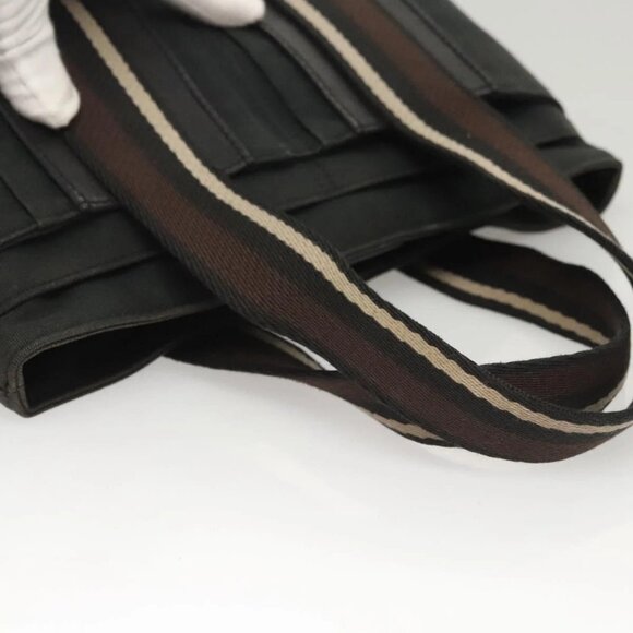 HERMES Toroca Horizontal PM Hand Bag Canvas Black Auth - Picture 6 of 16